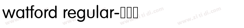 watford regular字体转换